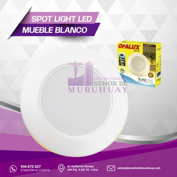 SPOT LIGHT LED PARA MUEBLE BLANCO