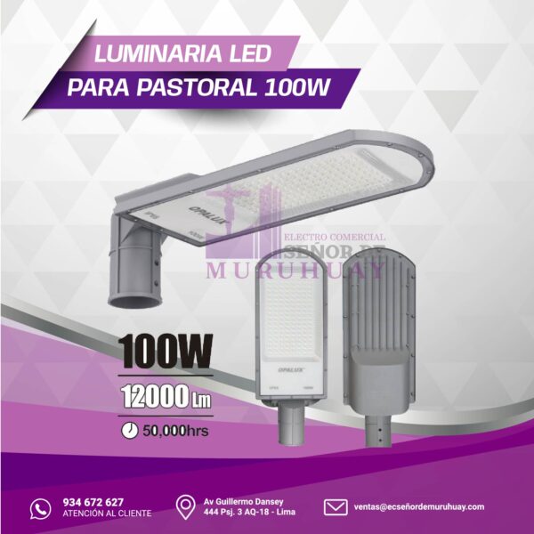 LUMINARIA LED PARA PASTORAL 100W