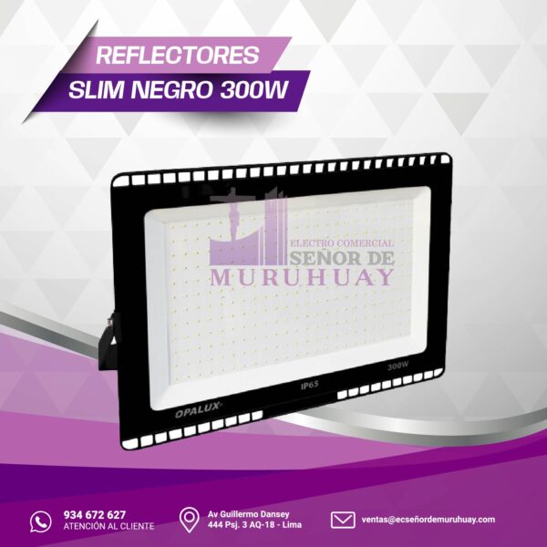 REFLECTOR SLIM NEGRO 300W