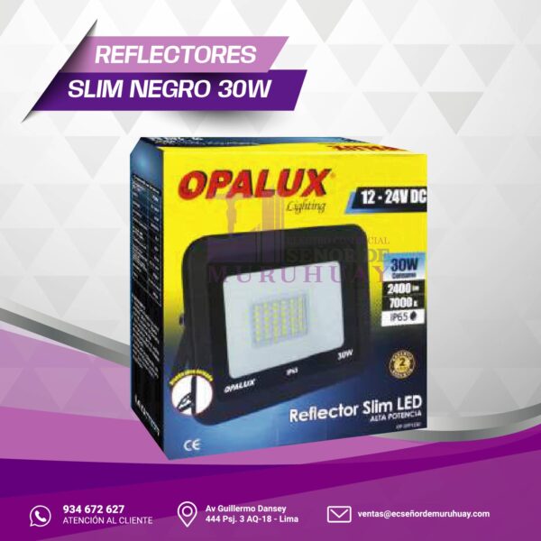 REFLECTOR SLIM NEGRO 30W - Imagen 2