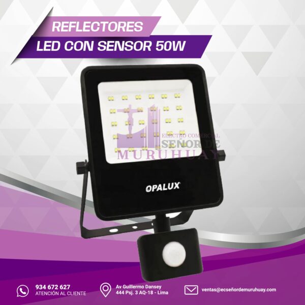REFLECTOR LED CON SENSOR 50W - Imagen 2