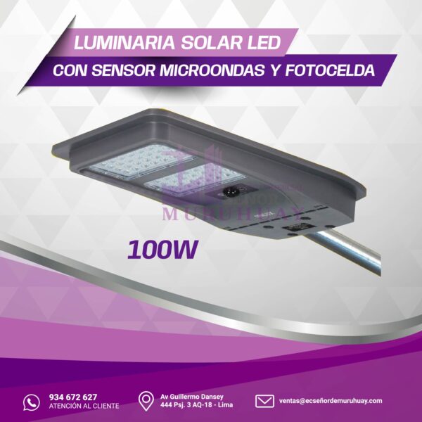 LUMINARIA SOLAR LED 100W